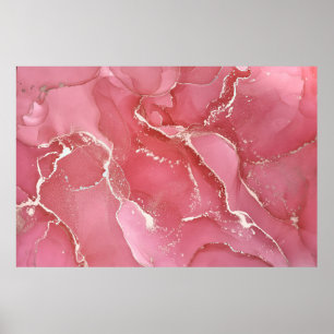 Alcoholinktkleuren doorschijnend. Abstracte multic Poster