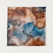 Alcoholinktkleuren doorschijnend. Abstracte multic Wandkleed (Voorkant (horizontaal))