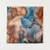 Alcoholinktkleuren doorschijnend. Abstracte multic Wandkleed (Voorkant)