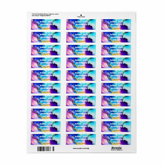 Alcoholinktpatroon Retouradreslabels Etiket (Full Sheet)