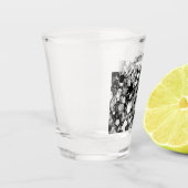 Alcoholinktpatroon Zwart Wit Gepersonaliseerd Shot Glas (Links)