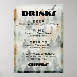 Alcoholische Cocktail Dranken Bar BEWERKBAAR Poster