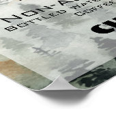 Alcoholische Cocktail Dranken Bar BEWERKBAAR Poster (Hoek)