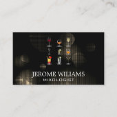 Alcoholische Dranken | Verlichte Achtergrond  Visitekaartje (Voorkant)