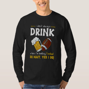 Alcoholische Football Speler Bierrugby T-shirt