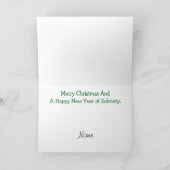 Alcoholische of Drugsvrije Kerststeun Kaart (Binnen)