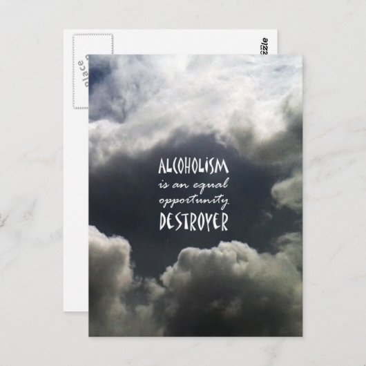 Alcoholisme Briefkaart (Voorkant / Achterkant)