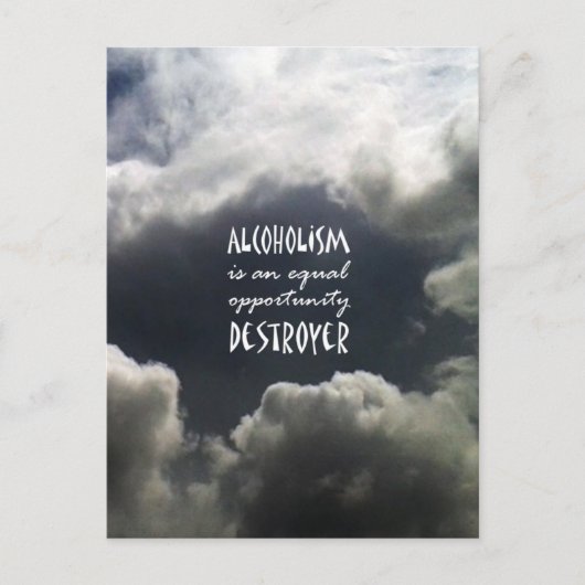 Alcoholisme Briefkaart (Voorkant)