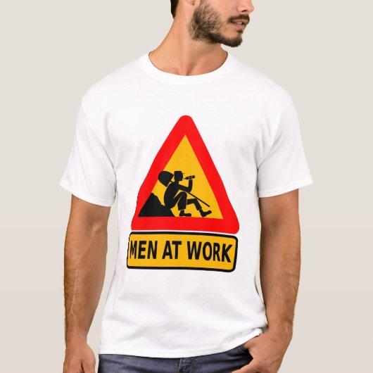 alcoholisme-Mannen op het werk T-shirt (Voorkant)
