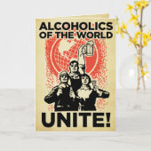 Alcoholisten van de Wereld Verjaardag Kaart (Gele Bloem)