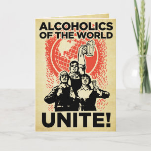Alcoholisten van de Wereld Verjaardag Kaart