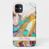 Alcoholkleurige inkt iPhone Case (Achterkant)