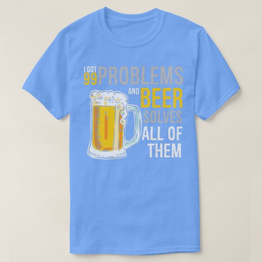 Alcoholproblemen Bier lost ze allemaal grappige de T-shirt (Design voorkant)