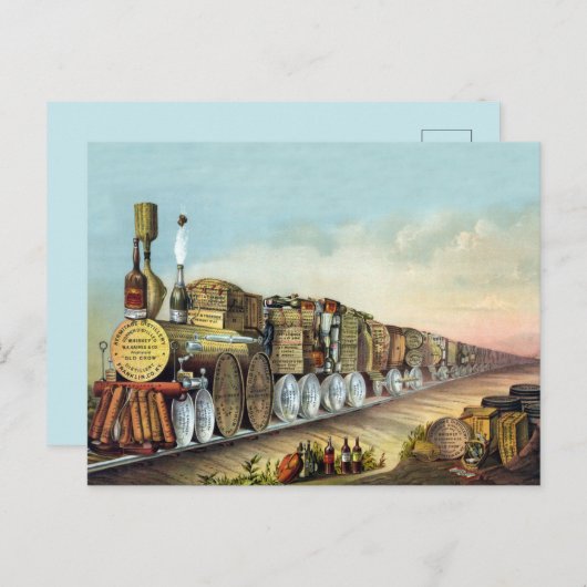  alcoholtrein briefkaart (Voorkant / Achterkant)