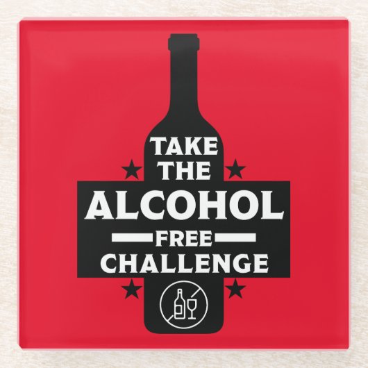 Alcoholvrij en nuchter glazen onderzetter (Voorkant)