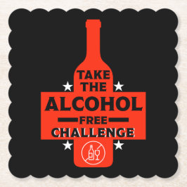 Alcoholvrij en nuchter kartonnen onderzetters