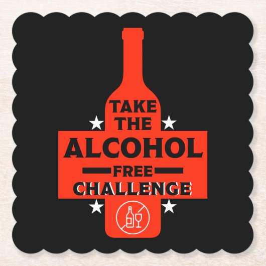 Alcoholvrij en nuchter kartonnen onderzetters (Voorkant)