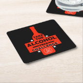 Alcoholvrij en nuchter kartonnen onderzetters (Schuin)