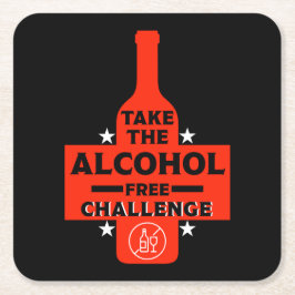 Alcoholvrij en nuchter kartonnen onderzetters