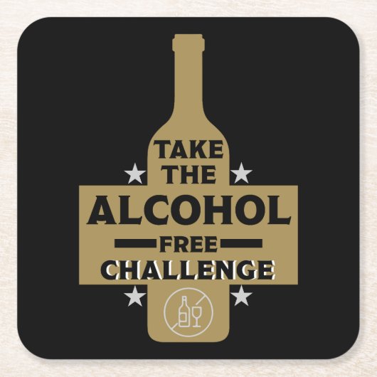 Alcoholvrij en nuchter kartonnen onderzetters (Voorkant)