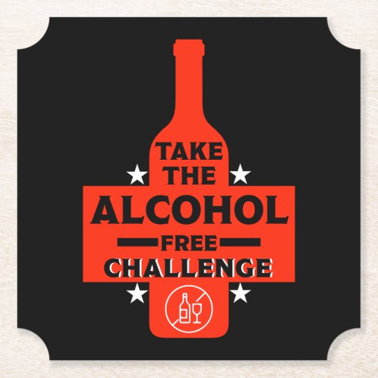 Alcoholvrij en nuchter kartonnen onderzetters (Voorkant)