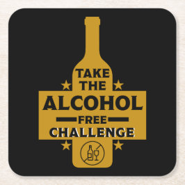 Alcoholvrij en nuchter kartonnen onderzetters