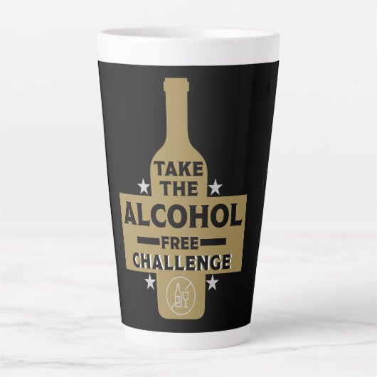 Alcoholvrij en nuchter latte mok (Voorkant)