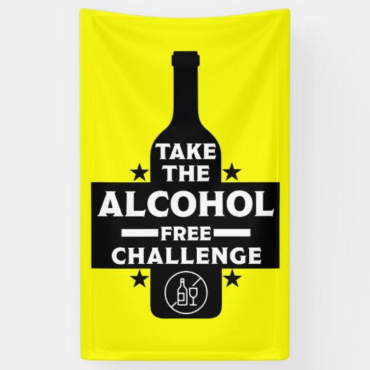 Alcoholvrij en nuchter spandoek (Verticaal)
