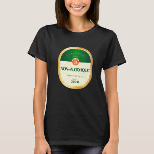 Alcoholvrij, niet-alcoholhoudend, vaag- en alcohol t-shirt
