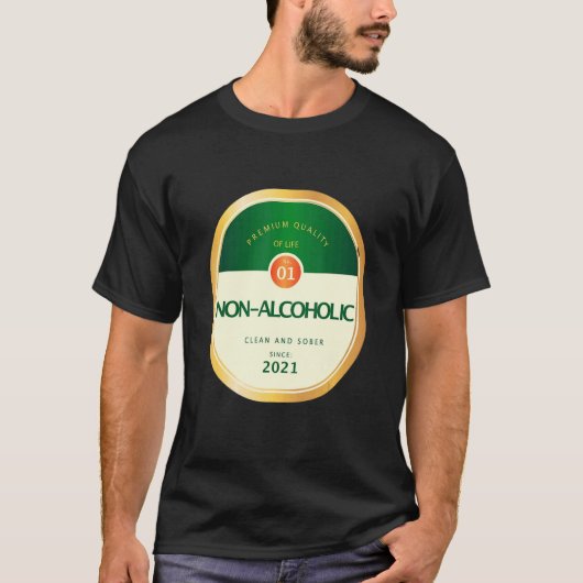 Alcoholvrij, niet-alcoholhoudend, vaag- en alcohol t-shirt (Voorkant)