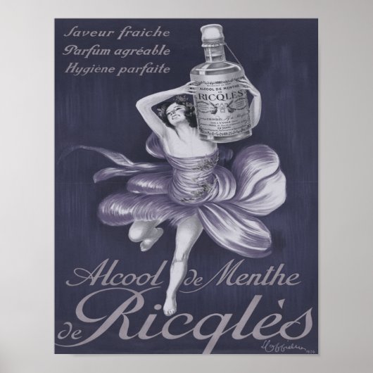 Alcool de menthe de Ricqlès 1924 Poster (Voorkant)