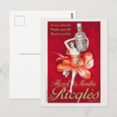 Alcool de menthe Ricqlès Vintage Poster 1924 Briefkaart (Voorkant / Achterkant)