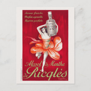 Alcool de menthe Ricqlès Vintage Poster 1924 Briefkaart