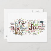 Alcott's Little Women Words briefkaart (Voorkant / Achterkant)