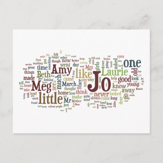 Alcott's Little Women Words briefkaart (Voorkant)