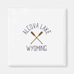 Alcova Lake Wyoming Buiten Activiteiten Vintage 2 Magneet