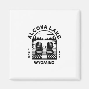 Alcova meer Wyoming Buitenleven Vintage 1 Magneet