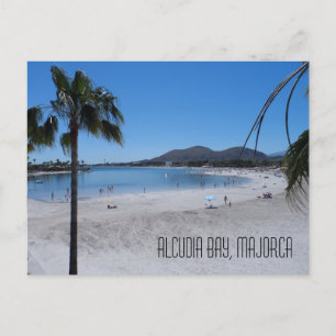 Alcudia Beach en Bay Landscape Majorca Spanje Briefkaart