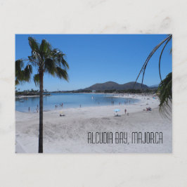 Alcudia Beach en Bay Landscape Majorca Spanje Briefkaart