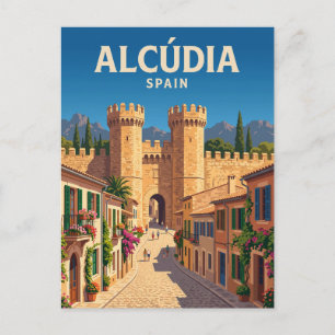 Alcúdia Oude Stad Spanje Briefkaart
