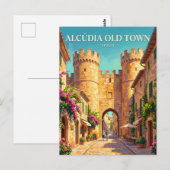 Alcúdia Oude Stad Spanje Briefkaart (Voorkant / Achterkant)