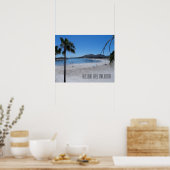 Alcudia-strand en baai landschap Majorca Spanje Poster (Keuken)