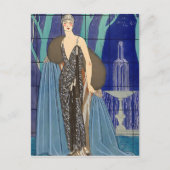 Alcyone Art Deco Pochoir Briefkaart (Voorkant)