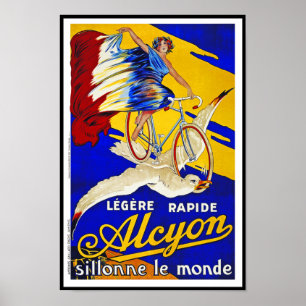 Alcyonfietsen - Franse  fietskunst Poster