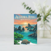 Aldabra-atol Seychellen Briefkaart (Staand voorkant)