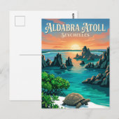 Aldabra-atol Seychellen Briefkaart (Voorkant / Achterkant)