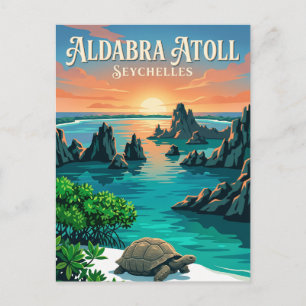 Aldabra-atol Seychellen Briefkaart