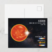 Aldebaran Bright Star Taurus Space Infographic Briefkaart (Voorkant / Achterkant)
