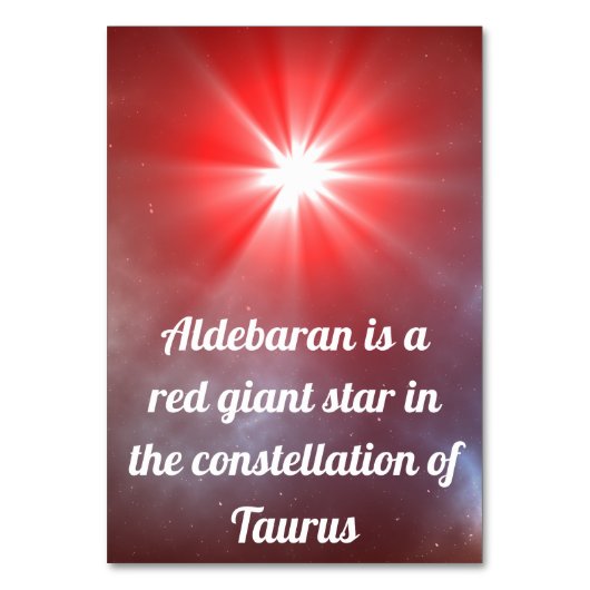 Aldebaran Kaart (Achterkant)