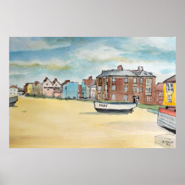 Aldeburgh Beach – Kustmuur Kunst Poster